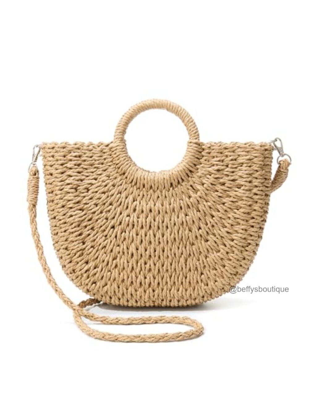 Handwoven Straw Crossbody Bag Small Boho Woven Tote Purse